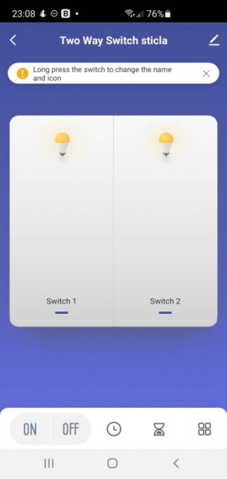 Intrerupator dublu Smart Home WiFi Tuya, panou touch din sticla securizata neagra, model SSDE80-02CMB [5]