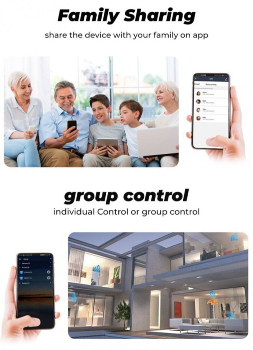 Modul electronic pentru intrerupatoare cu un circuit Smart Home WiFi Tuya, negru, model Mini TMW-02 [4]