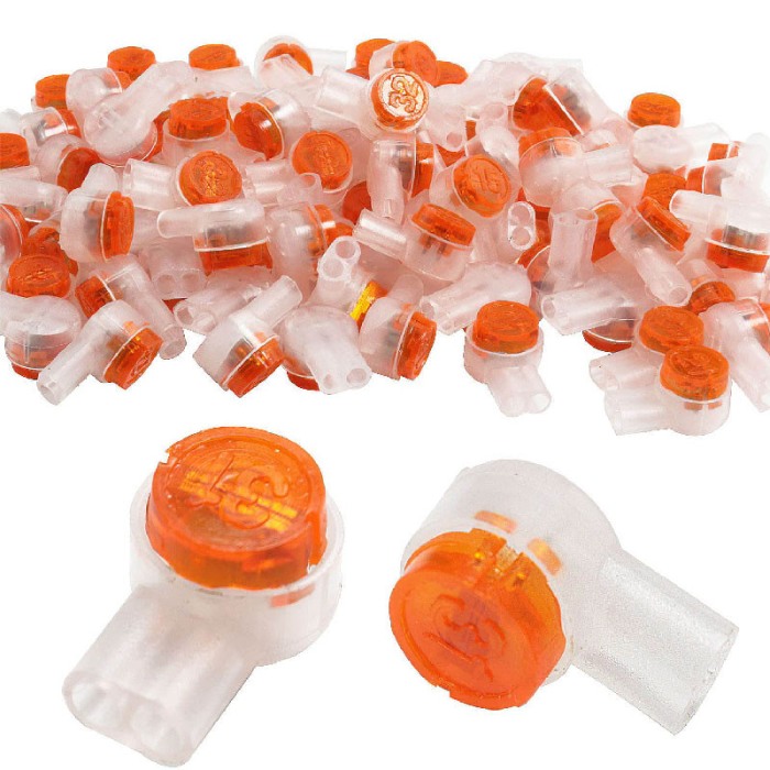Set 100 bucati conectori cu gel pentru cabluri de date si alarma, E-LOCKS, tip K2, diametru 0,4 - 0,9 mm [3]