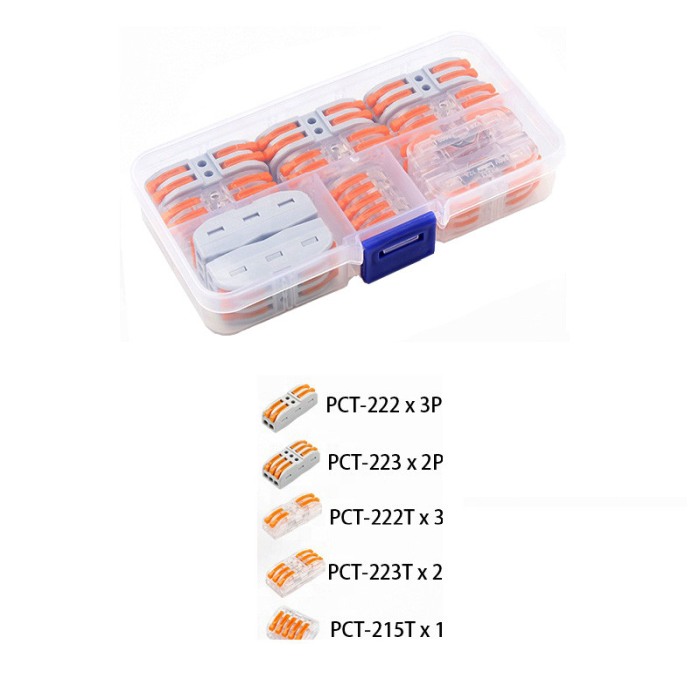 Set 11 bucati Conectori rapizi pentru conductori electrici, E-LOCKS, cu levier, 4, 5 si 6 pini, plastic [3]