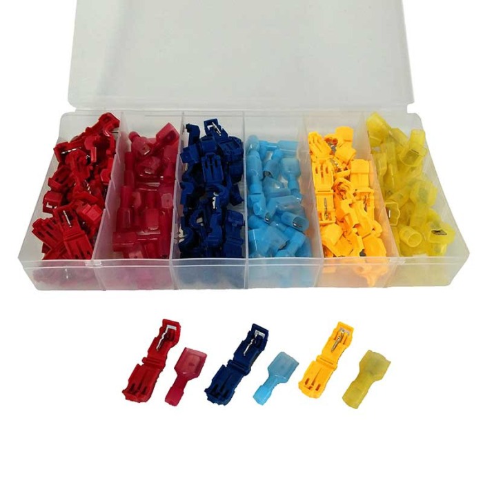 Set 120 bucati Conectori pentru conductori electrici tip T, E-LOCKS, plastic, multicolor [1]