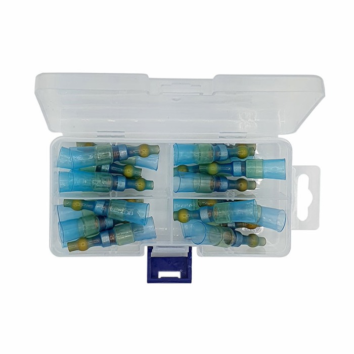 Set 20 morsete termocontractibile, cu spirala de cupru si lipire cu cositor, E-LOCKS, galbene, diametru 9,0 mm [3]