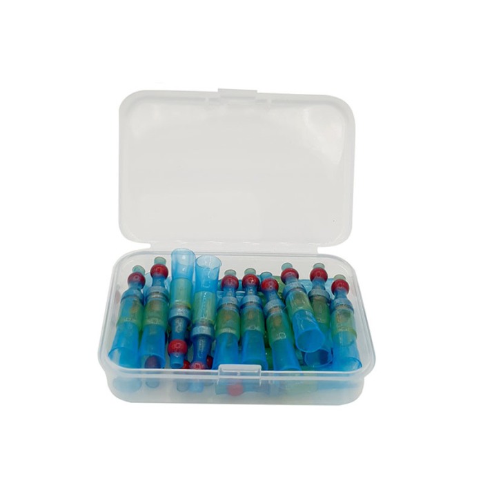 Set 20 morsete termocontractibile, cu spirala de cupru si lipire cu cositor, E-LOCKS, rosii, diametru 4,5 mm [3]