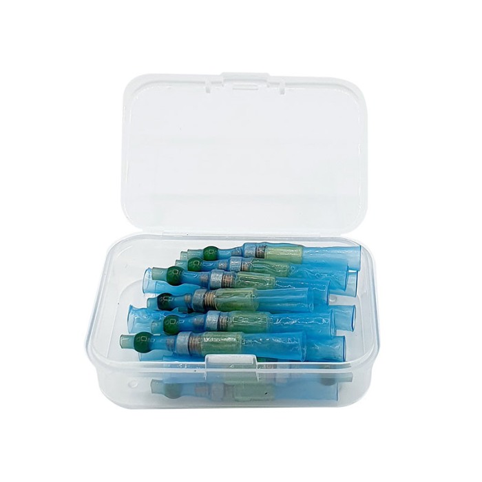 Set 20 morsete termocontractibile, cu spirala de cupru si lipire cu cositor, E-LOCKS, verzi, diametru 3,3 mm [4]