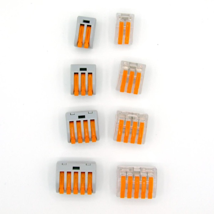 Set 46 bucati Conectori rapizi pentru conductori electrici, E-LOCKS, cu levier, 2, 3, 4 si 5 pini, plastic [2]