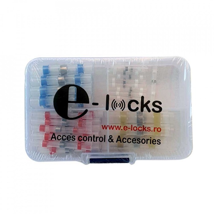 Set 50 bucati Conectori termocontractibili, E-LOCKS, cu lipire si etansare pentru conductori electrici [5]