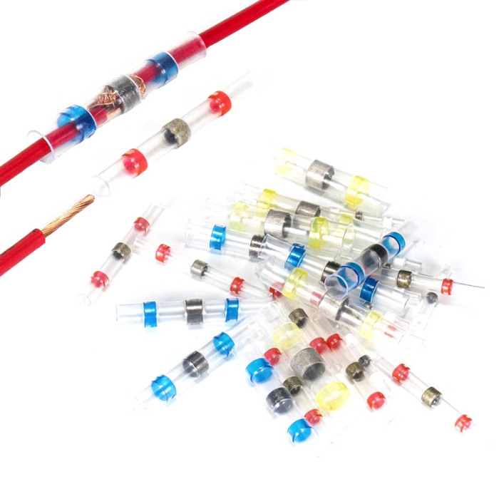 Set 50 bucati Conectori termocontractibili, E-LOCKS, cu lipire si etansare pentru conductori electrici [4]