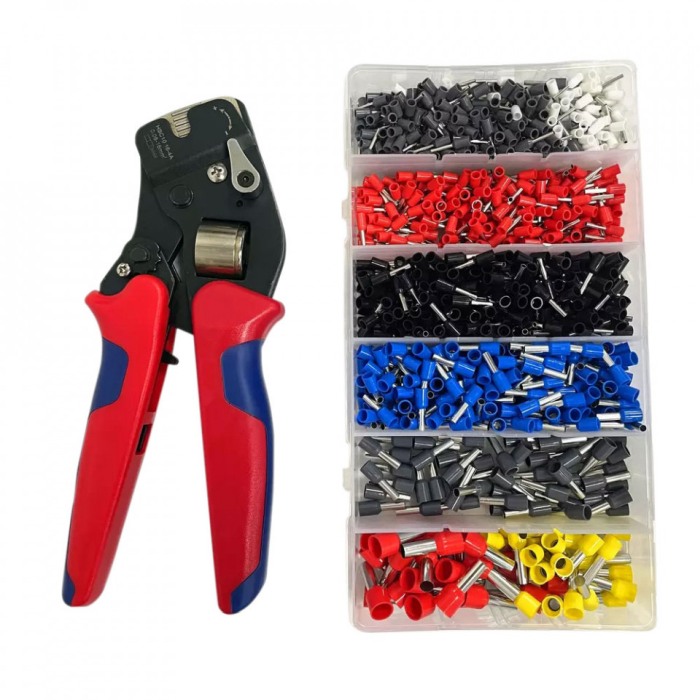 Set cleste pentru sertizare E-LOCKS, model HSC10 16-4A + 1200 buc terminale conductori [1]