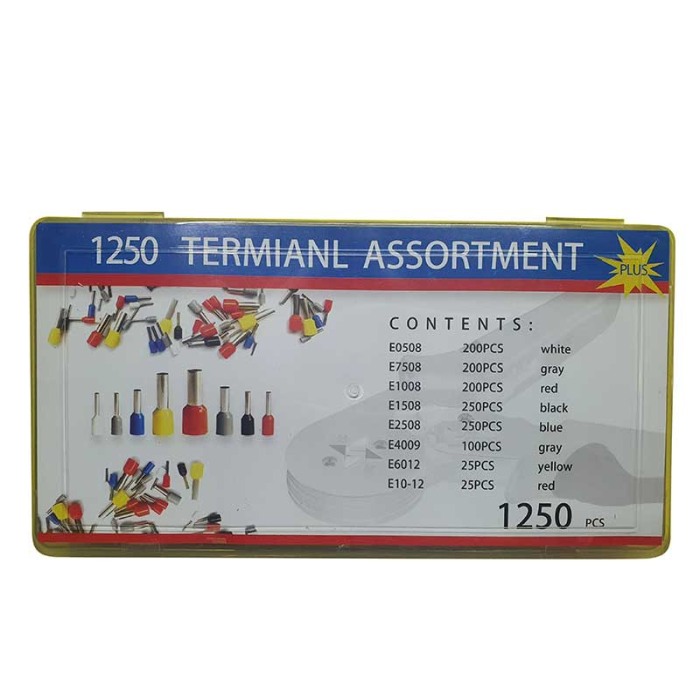 Set cleste pentru sertizare E-LOCKS, model HSC8 6-4A, cu patru falci + 1250 bucati terminale conductori [4]