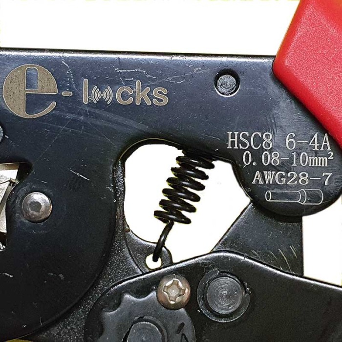 Set cleste pentru sertizare E-LOCKS, model HSC8 6-4A, cu patru falci + 1250 bucati terminale conductori [5]