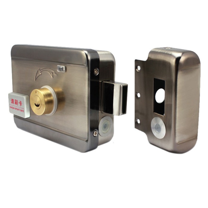 Yala (incuietoare) electromagnetica din inox E-LOCKS, cu telecomanda, cu motor, cu acces RFID, electric si cu cheie [3]