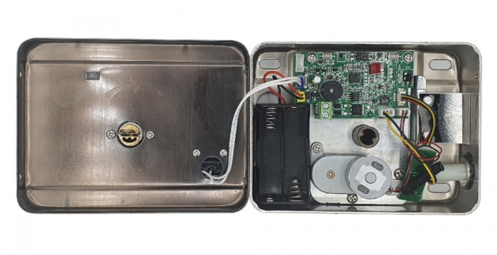 Yala (incuietoare) electromagnetica din inox E-LOCKS, cu telecomanda, cu motor, cu acces RFID, electric si cu cheie [4]