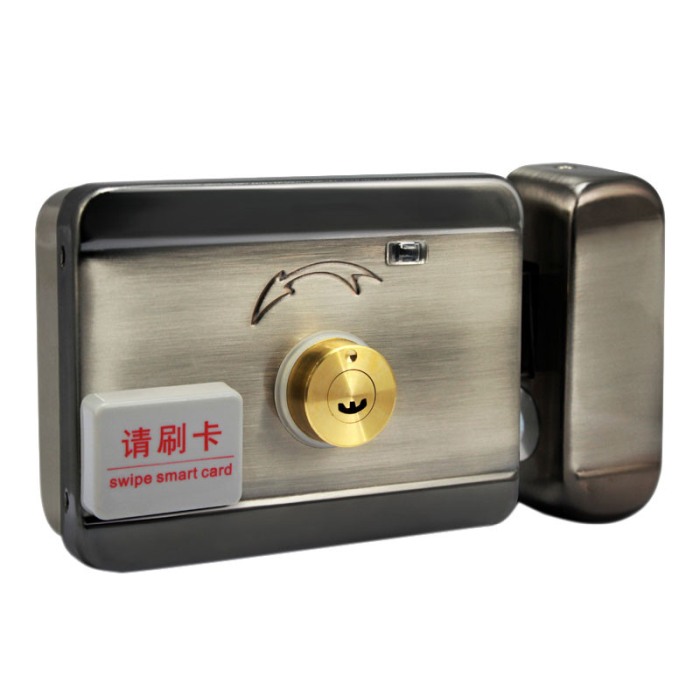 Yala (incuietoare) electromagnetica din inox E-LOCKS, cu telecomanda, cu motor, cu acces RFID, electric si cu cheie [2]