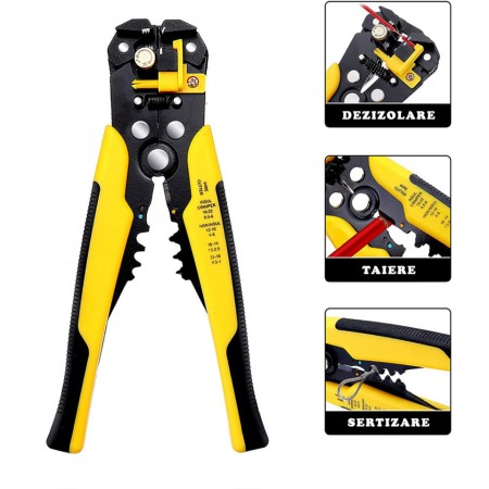 Cleste multifunctional E-LOCKS, dezizolare, taiere si sertizare, model 1064 [3]