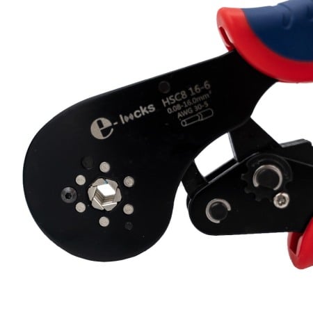 Cleste pentru sertizare, E-LOCKS, model HSC8 16-6, cu sase falci, 0,08 - 16 mm2 [2]