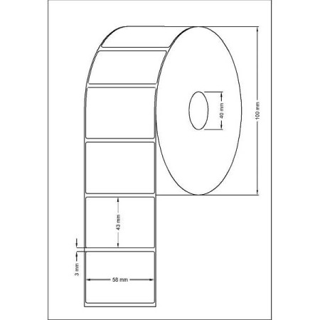 Etichete termice 58x43 mm / 1000 bucati pe rola [2]