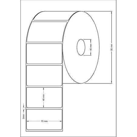 Etichete termice 70x40 mm / 640 bucati pe rola [2]