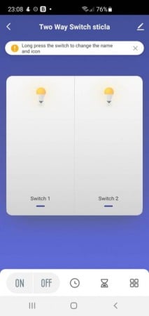 Intrerupator dublu Smart Home WiFi Tuya, panou touch din sticla securizata neagra, model SSDE80-02CMB [4]