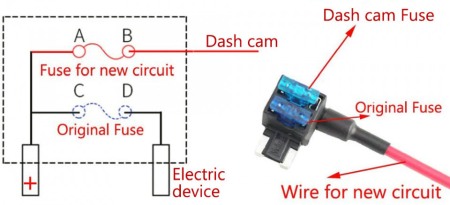 Kit cablu alimentare si monitorizare miscare pentru Dash Cam Xiaomi 70Mai, Midrive UP02 [3]