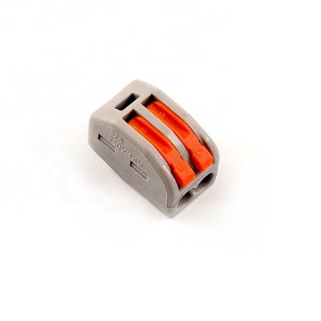Conectori rapizi cu levier - Set 10 bucati conectori rapizi pentru conductori electrici, E-LOCKS, cu levier, 2 pini, plastic