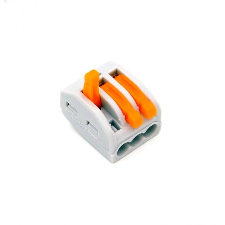 Conectori rapizi cu levier - Set 10 bucati Conectori rapizi pentru conductori electrici, E-LOCKS, cu levier, 3 pini, plastic