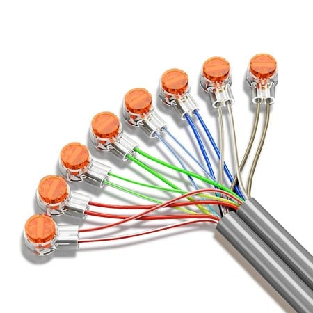 Set 100 bucati conectori cu gel pentru cabluri de date si alarma, E-LOCKS, tip K2, diametru 0,4 - 0,9 mm [1]