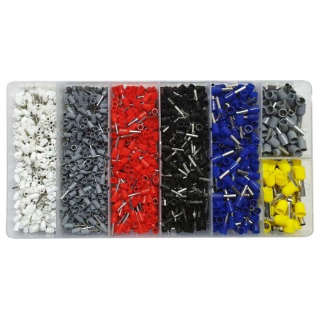 Set 1900 bucati pini terminali E-LOCKS pentru conductori electrici 0,50 - 6,00 mm² [0]