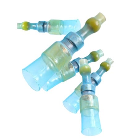 Morsete - Set 20 morsete termocontractibile, cu spirala de cupru si lipire cu cositor, E-LOCKS, galbene, diametru 9,0 mm