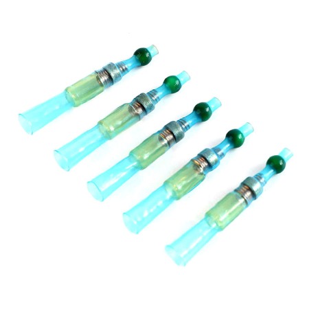 Morsete - Set 20 morsete termocontractibile, cu spirala de cupru si lipire cu cositor, E-LOCKS, verzi, diametru 3,3 mm