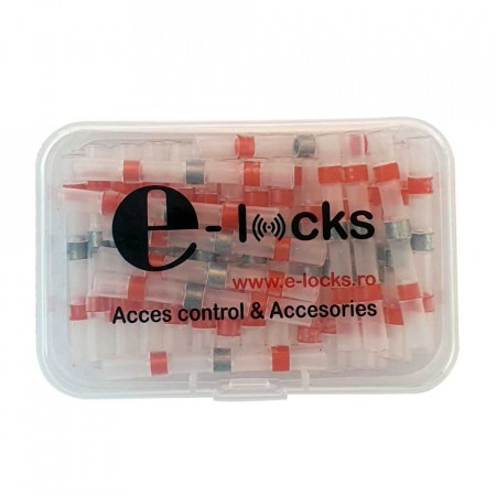 Set 50 bucati Conectori termocontractibili, E-LOCKS, cu lipire si etansare pentru conductori electrici, model ST2R [4]