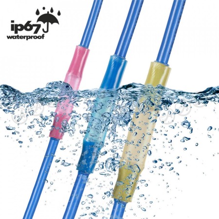 Set 50 bucati Conectori termocontractibili rosii HSC-1 0,50 - 1,50 mmp, E-LOCKS, cu sertizare si etansare IP67 pentru conductori electrici [1]