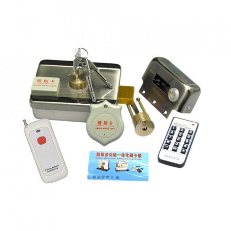 Yala (incuietoare) electromagnetica din inox E-LOCKS, cu telecomanda, cu motor, cu acces RFID, electric si cu cheie [0]