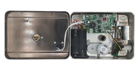 Yala (incuietoare) electromagnetica din inox E-LOCKS, cu telecomanda, cu motor, cu acces RFID, electric si cu cheie [3]