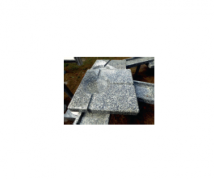 Masă de noroi din granit cu bazin distribuitor și 3 robineți [1]