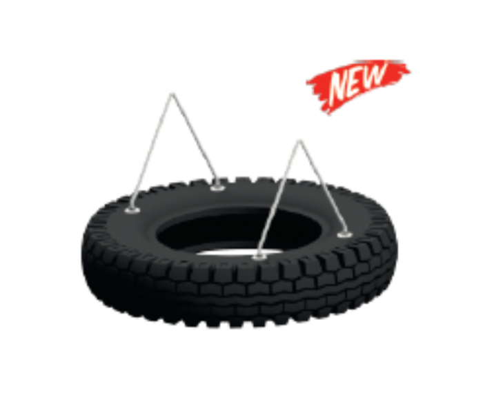 Scaun leagăn din anvelopă întreagă, cu cleme de fixare lanț [1]