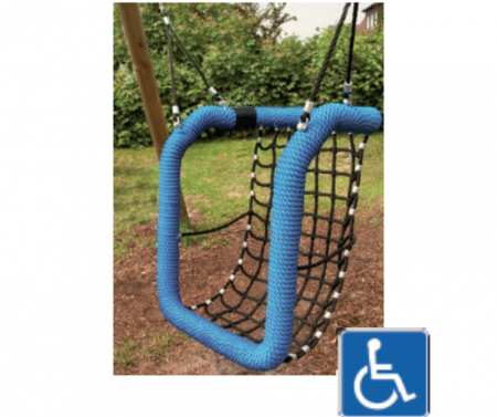 Șezuturi leagăne - Scaun leagăn XXL din frânghie, cu spătar