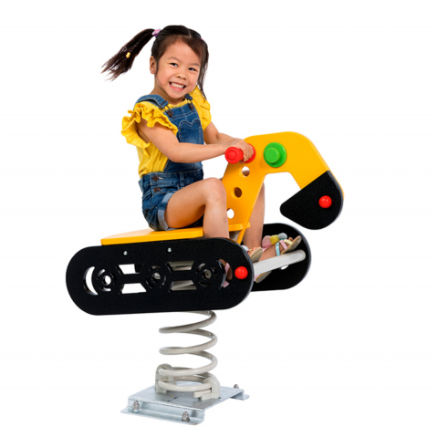 LOCURI DE JOACA EXTERIOR - Jucărie pe arc din HDPE tip EXCAVATOR