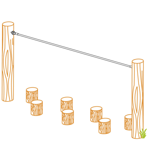 Traseu de aventură cu sfoară armată tip MODULAR [2]
