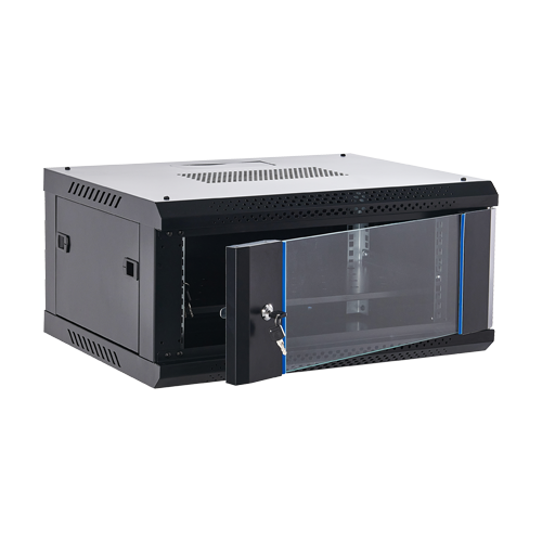 Rack perete 6U 19" 600x450, capacitate incarcare 60 Kg, negru [2]