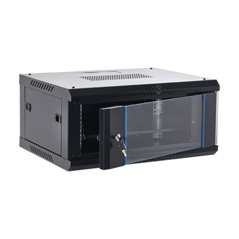 Rack perete 4U 19'' 600x450, capacitate incarcare 60 Kg, negru [1]