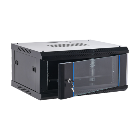 Rack perete 6U 19" 600x450, capacitate incarcare 60 Kg, negru [1]