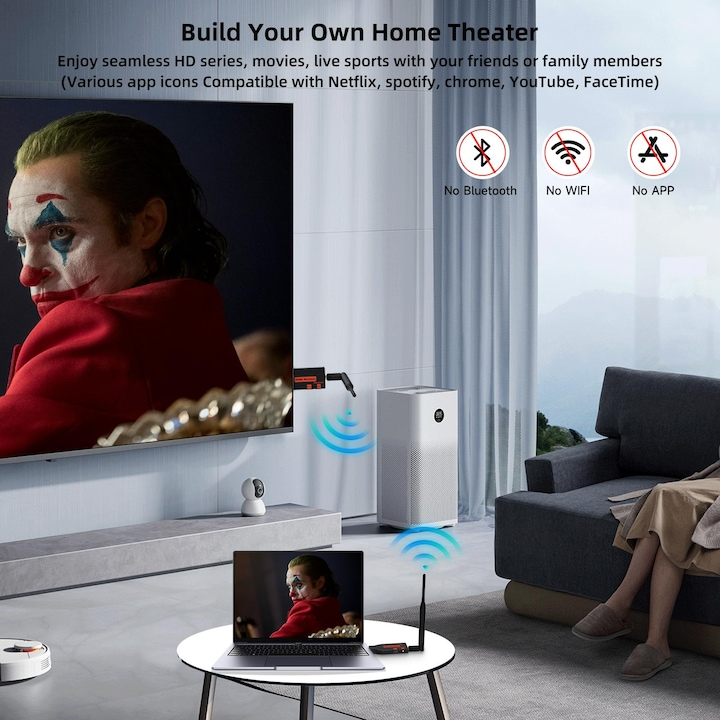 Kit Extensie HDMI Wireless 100m Datamaxx 4K Plug & Play [8]