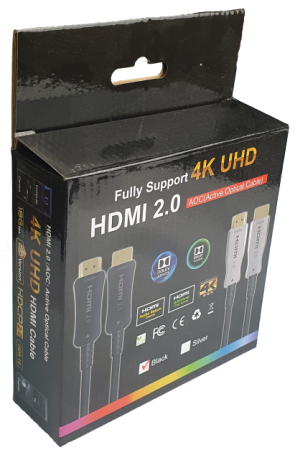 Cabluri cu Conectori - A_0261 CABLU HDMI Datamaxx AOC 2.0 18Gbps 8K@60Hz Active Optical 25 metri HDR Conectori Auriti Negru