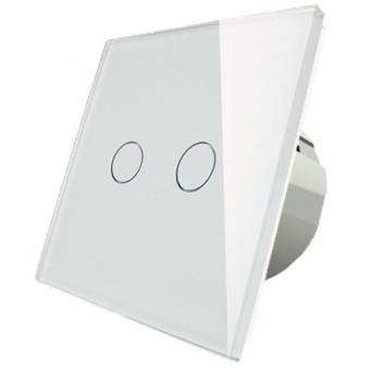 Casa Inteligenta - A_0294 INTRERUPATOR DIGITAL DATAMAXX DUBLU RF-86-02 ALB