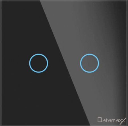 Casa Inteligenta - A_0298 INTRERUP DIGITAL DATAMAXX DUBLU CAP SCARA NEGRU