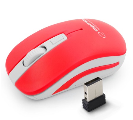 Periferice - A_0629 EM126WR Mouse Wireless 4D 2.4Ghz Uranus Red/White