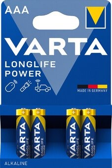 Baterii - A_0750 4903 Baterii alcaline VARTA LongLife Power LR3/AAA, 4 buc/set