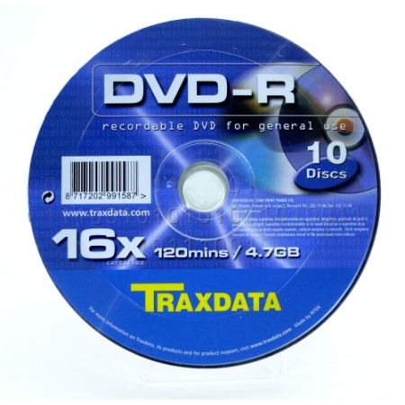 DVD-uri - A_0762 DVD-R 4.7GB 16X  Traxdata 10 Spindle