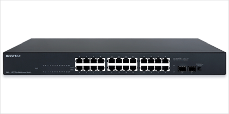 Retelistica - A_0899 Switch Repotec G2602D Gigabit 24 Porturi + 2 Porturi Fibra Optica