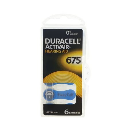 Baterii Si Acumulatori - A_1069 Duracell ZA675MF 6 x baterii Duracell ActivAir 675 MF pentru aparate auditive